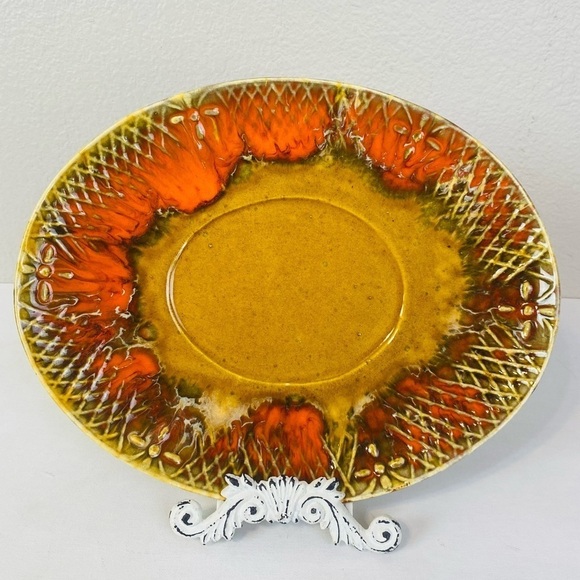 Marcia Of California Pottery Oval Serving Plater 14” x 11” - Picture 1 of 4